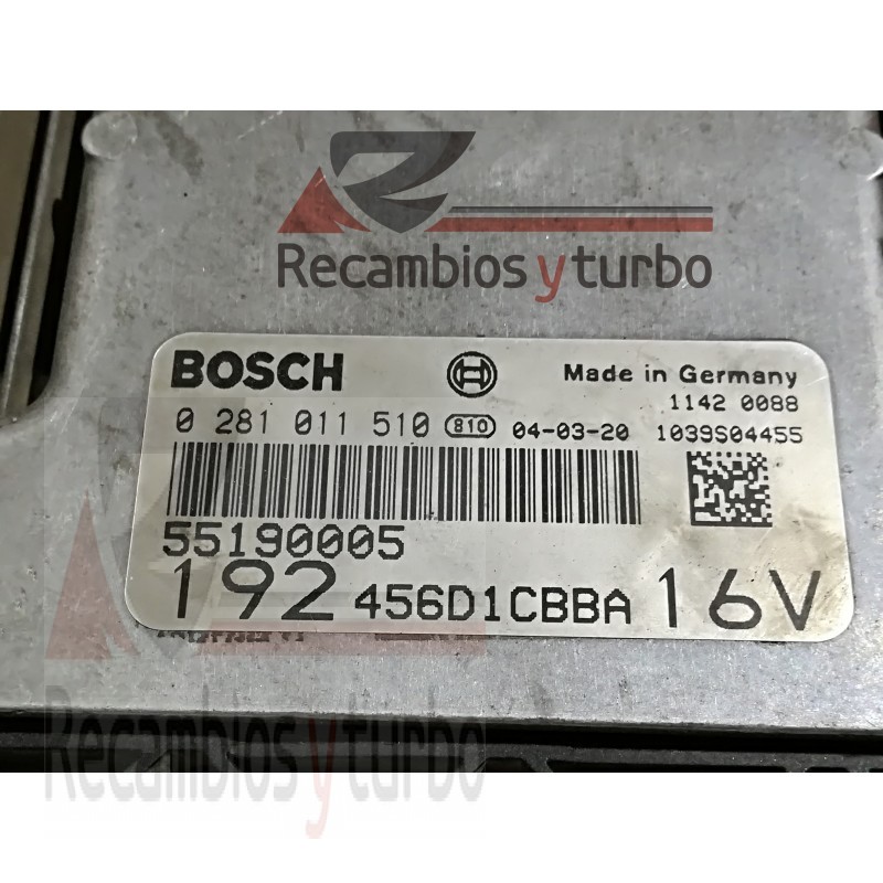 CENTRALITA MOTOR BOSCH EDC16C8 0281011510 FIAT 55190005